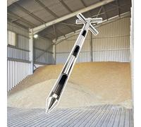 Grain Sampler Probe,Grain Probe Sampler - Metal Sampling Tube for Rice, Corn, Wheat & Soybeans, 1.2m Length, 25mm Diameter, Double Layer Design, 3 Slots, Rotary Handle for Efficient Samplin
