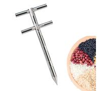 Grain Sampler Probe,Stainless Steel Double-Layer Grain Sampler, 1.5m Rotary Sampling Tube for Rice, Corn, Wheat, Soybean - 3 Interconnected Slots, Durable Fertilizer Probe, φ25mm