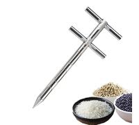 Grain Sampler Probe,Stainless Steel Grain Sampler Probe, 1.5m Rotary Sampling Tube for Rice, Corn, Wheat & Soybean - Durable Double-Layer Fertilizer Tool with 3 Interconnected Slots