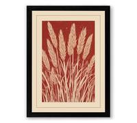 Grain Sheaf Botanical Framed Wall Art Print A1 (84.1×59.4cm) Black, Wall Decor for Living Room, Bedroom, Office & Home, Ready to Hang, Art Gift