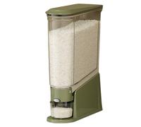 Grain Storage Bin - Kitchen Pantry Organizer, Dry Food Bucket, Accurate Measurement, Freshness Preservation Sealing System, Home Culinary Equipment, Large 25lb Capacity White Base