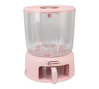 Grain Storage Organizer, Multi Grids Rice Bucket Rotation Rice Storage Dry Food Dispenser Grain Storage Box Rotating Grain Container for Home (Pink)