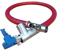 Grain Suction Machine, Portable Grain Conveyor, Small Low Noise Hose Grain Conveyor Auger Screw Conveyor Suitable for Various Small Particles of Cement, Grain, Fertilizer, Gravel, Sand.(2M)