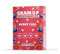 Grain UP - Mixed Berry Chia Fusion Overnight Oats 300g No-Cook, Protein-Rich Breakfast, Healthy Meal Prep Option