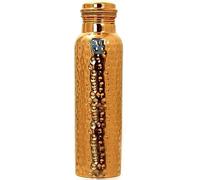 GRAINEX ENGINEER Handcrafted Hammered Pure Copper Water Bottle Capacity 900ml / 30.4 Oz for Home, Office, Hotel and Gifting - Set Of 1