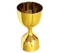 GRAINEX ENGINEER Wine Goblet Solid Brass Measure Cup 30 Ml/60 Ml Royal Wine Cup Handmade Goblet Medieval Decor Gothic Chalice Glass Pack of 1