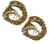 Grainex Ghungroo Kathak Dancing Anklet Bells | Dancing Anklet Bells for Kids Baby Adult Class With White Soft String Pair | 12 No. Ghungroo (100+100 Bells)