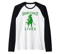 Gráinne O'Malley Lives Irish Queen and Pirate Raglan Baseball Tee