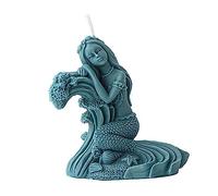 Grainrain Mermaid Silicone Candle Molds for Candle Making Wax Soap Making Mould Moldes de Silicona para Velas moldes Jabones Create 3D Candles for Home Decoration and Gifts (F26-ZH203)