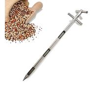 Grains Powder Sampler Stainless Steel Sampling Powder Sampling Probe Rotat Handle Pointed Design Applicable for Taking The Grain Size of Rice and Corn 32mmX1m (3slots)