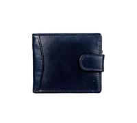 Grains & Tan Real Leather Mens Wallets Credit Card Passport Travel Holder Classic Handmade Men RFID Blocking Santas Smart Zip Coin Pocket Money Purse Gift for Boys UK-Navy