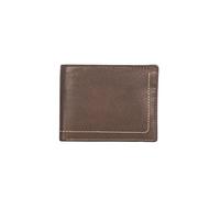 Grains & Tan Real Leather Mens Wallets Credit Card Passport Travel Holder Men RFID Blocking Handmade Santas Zip Coin Purse Bifold Pocket Money Smart Gift for Boys UK-Brown