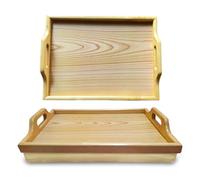 Grains Wooden Lap Tray Soft Cushion Handles Dinner Laptop Tv