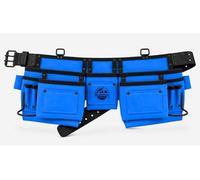 Graintex 11 Pocket Professional Tool Belt/Tool Bag, Ripstop Canvas Double Layered, Leather Trims, 2” Leather/Webbing Belt, 2 Hammer Holders for Construction, Framers, Carpenters (Royal Blue)