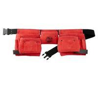 Graintex 11 Pocket Red Color Suede Leather Tool Belt/Tool Bag/Work Apron, 2 Hammer Loops, Adjustable Belt | Construction Tools, Carpenter Tools, Roofing Tools, Drywall Tools, Gardening - DS2439