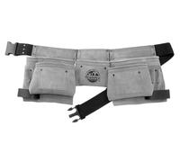 Graintex 11 Pocket Tool Belt/Tool Bag/Work Apron, Ripstop Canvas Double Layered, Leather Trims, 2 Hammer Loops, Adjustable Belt, Construction, Carpenter, Electrician, Gardening, DIY - Hunter Green