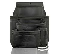 Graintex AS2561 Ambassador Series 10 Left Handed Pocket Framers Professional Nail & Tool Pouch Black Color Top Grain Leather for Framers, Constructors, Electricians, Plumbers, Handyman