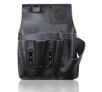 Graintex Drywall Pouch Left Handed Black Color Rugged Top Grain Leather, Steel Hammer Holder, Drywall Tool Belt, Framers Tool Pouch, Construction, Carpenter, Electricians - ST2882