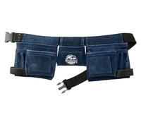 Graintex DS2346 11 Pocket Navy Blue Color Suede Leather Tool Belt/Tool Bag/Work Apron, 2 Hammer Loop, Adjustable Belt | Construction, Carpenter, Roofing Tools, Drywall Tools, Gardening