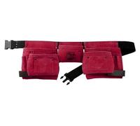 Graintex DS2639 11 Pocket Tool Belt Pink Color Suede Leather with 2” Webbing Belt, 2 Hammer Holders Loops for Constructors, Electricians, Plumbers, Handymen