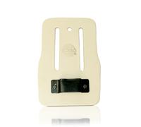 Graintex Measuring Tape Holder Top Grain Leather, Wide Belt Tunnel Slot (White)