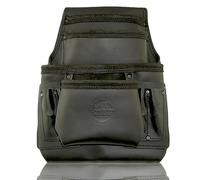 Graintex OS2744 10 Pocket Nail & Tool Pouch Top Grain Oil Tanned Leather for Framers, Constructors, Electricians, Plumbers, Handyman