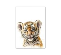 Graiting 1pc Giraffe Lion Monkey Fox Elephant Nursery Animal Wall Art Canvas Painting Posters And Baby Kids Room Decor(G,50X70 cm No Framed)