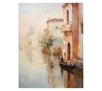 Graiting 1pc Watercolor Pomegranate Tree Coastal Window View Still Life Canvas Poster Wall Pictures Home Decor(17,30x40cm)