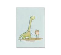 Graiting 1pc Whimsical Kids Wall Canvas Magical Adventure Themed Space Rocket Mermaid Unicorn Dragon Poster Nursery Decor(C,50X70 cm No Framed)