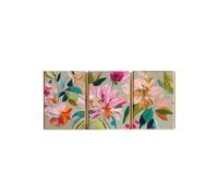 Graiting 3pcs Abstract Floral Wall Art Colorful Modern Flower Poster Prints Bright Botanical Home Decor Set(20x30cm Unframe)