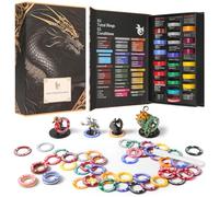 Grajar 52 Unique DND Miniatures Condition Rings, 92 PCS Status Effects Markers - Including 5 Customizable Blank Rings, Ideal for Dungeons and Dragons & 5th Edition, Best DND Gifts for DM