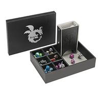 Grajar DND Dice Tray & Dice Tower with Container, 3 in 1 Tray with Lid, Portable Dice Box, DND Dice Holder for Dungeons and Dragons Board Games, D&D RPG MTG,