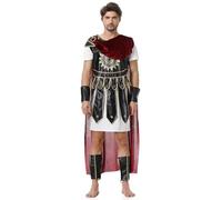 GRAJTCIN Mens Roman Gladiator Costume Set for Spartan Costume Halloween Viking Medieval Historical Warrior Role Playing Party S