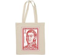 Gral Jose De San Martin Argentina Postage Stamp Natural Cotton Tote Bag White