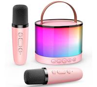 Gralal Kids Microphone,Karaoke Machine 2 Microphones Toys for 3-12 Year Old Girls Toys Age 3-12 Year Old Girls Gifts Girls Birthday Presents Wireless Speaker Microphone for Kids Karaoke Microphones