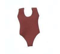 Gralara 1/12 Scale Single-Piece Swimsuit High-Leg Cut Female Action Figure Bodysuit Sleeveless 6 Inch Figure Swimsuit for Customizers, Hobbyists, Rust Red