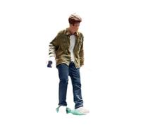 Gralara 1/64 Figure Model Diorama Photography Collectibles Tiny People Resin Train Building Mini Model Character Models, B