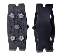 Gralara 2-pack of Rubber Shoe Spikes, Ice Grippers, Manganese Steel, for Winter Walks, Snowshoeing, Outdoor Hikes, And Mountaineering, Black A