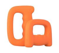 Gralara 2-Piece Fitness Dumbbells, Ergonomic Hand Weights with D-Handle, Cast Iron, Non-Slip, for Training Arms, Chest, Back, And Shoulders for Home Workouts, Orange 1.5KG