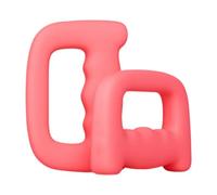 Gralara 2-Piece Fitness Dumbbells, Ergonomic Hand Weights with D-Handle, Cast Iron, Non-Slip, for Training Arms, Chest, Back, And Shoulders for Home Workouts, Rose Red 1.5KG