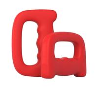 Gralara 2-Piece Fitness Dumbbells, Ergonomic Hand Weights with D-Handle, Cast Iron, Non-Slip, for Training Arms, Chest, Back, And Shoulders for Home Workouts, Red 1.5KG