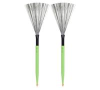Gralara 2 Pieces Drum Brush Maple Wood Double-Ended Drum Brush Multi-Functional Drumstick for Playing, Jazz , Green