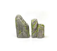 Gralara 2 Pieces Foam Boulder Irregular Faux Stone Lightweight Fake Rock Featuring a Rough Texture Texture for Photographers, Florists, Photography Props, Layered White Rock