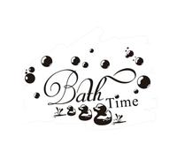 Gralara 2Pcs Bath Duck Wall Stickers Wall Decal Window Sticker Home Ornaments for Bathroom