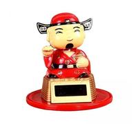 Gralara 2x Solar God of Wealth Figures Car Decor Dancing Swing Home Desk Decor
