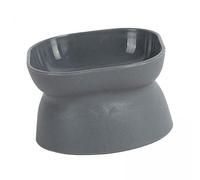 Gralara 2xElevated Cat Bowls Tilted Upper And Lower Bowls Dishes Grey, 3 Pcs