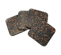 Gralara 4-Piece Treadmill Floor Protectors, Shock Absorbing Rubber Mats, Non-Slip, Noise Reduction, Suitable for Home Use And Furniture, Black Red