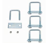 Gralara 4 Pieces Leaf Spring Fixing Clamp U Bolt Clamp Galvanized Steel Heavy Duty U Form Clamp with Threaded Legs and Nuts Suitable for Vehicle Maintenance, U Bolt Clamp 4 Pk M