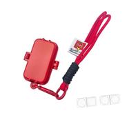 Gralara 5-Piece Pool Chalk Holder Storage Containers for Billiard Chalk And Accessories with PP Foam Trays for Training, Recreation Room, on The Go, Key, red