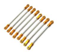 Gralara 8 Pieces RC Linkage Set with Metal Ends Adjustable Tie Rod Linkage Set Rod for Builders, Gold